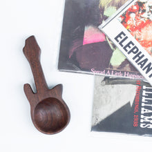 Load image into Gallery viewer, Arbor Novo black walnut wood Strat guitar coffee scoop with records
