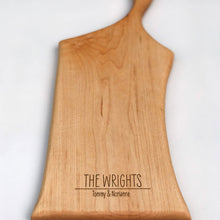 Load image into Gallery viewer, Engraved Arbor Novo maple serving board - The Wrights

